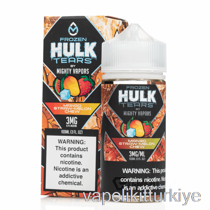 Vape Kalem Vape Mate Dondurulmuş Mango Samanı Kavun çiğnemek - Hulk Gözyaşları - 100ml 3mg